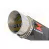 XT125R XT125X Tube de raccord & Silencieux Rond GP Style Noir En Inox 360mm
