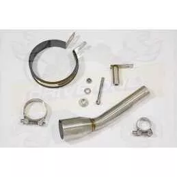 XT125R XT125X Tube de raccord & Silencieux Rond GP Style Noir En Inox 360mm