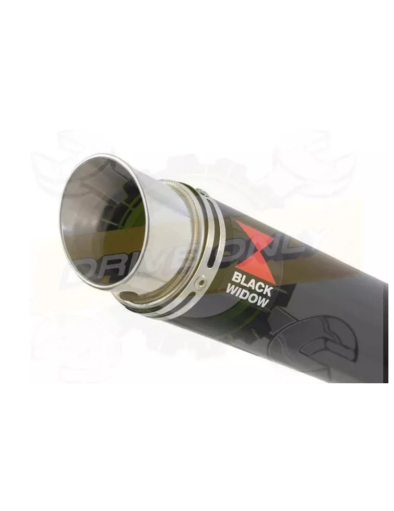 XT125R XT125X Tube de raccord & Silencieux Rond GP Style Noir En Inox 350mm