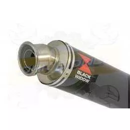 XT125R XT125X Tube de raccord & Silencieux Rond Noir En Inox 350mm