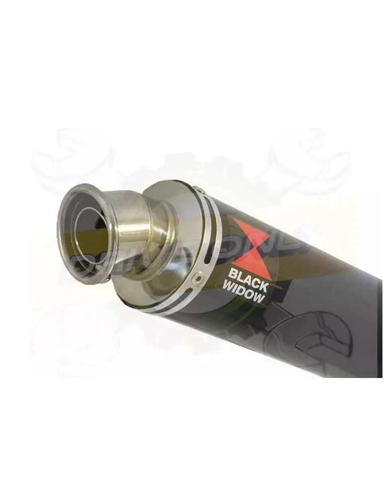 XT125R XT125X Tube de raccord & Silencieux Rond Noir En Inox 350mm