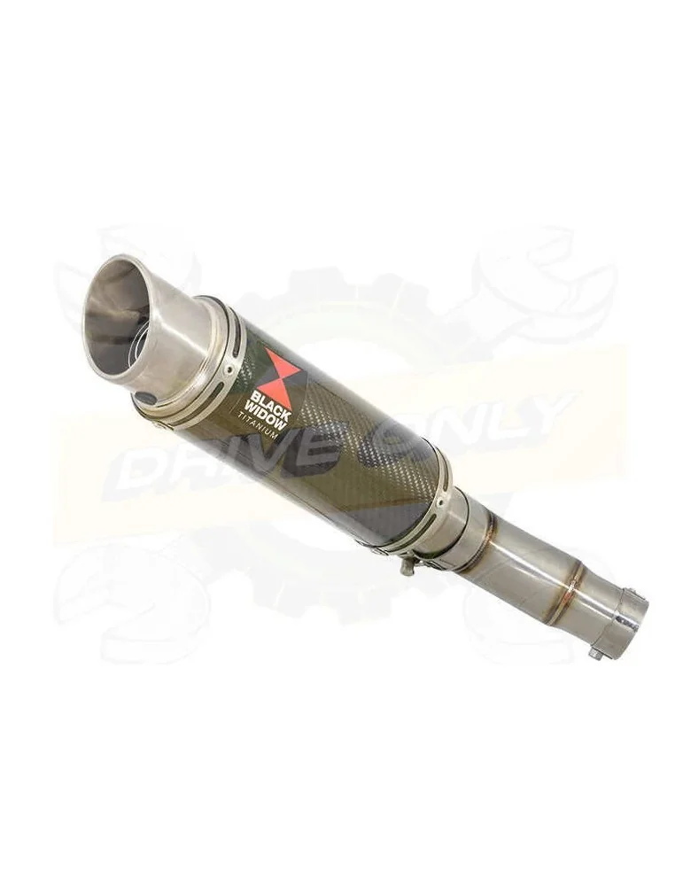 Kawasaki ER-6N ER-6F ER650 2005-2011 Passage Bas Tube de raccord et Silencieux GP Style Rond Carbone 230mm