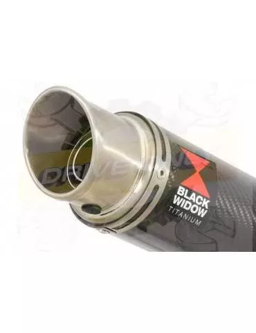 Kawasaki ER-6N ER-6F ER650 2005-2011 Passage Bas Tube de raccord et Silencieux GP Style Rond Carbone 230mm