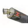 XT125R XT125X Tube de raccord & Silencieux Rond Noir En Inox 400mm