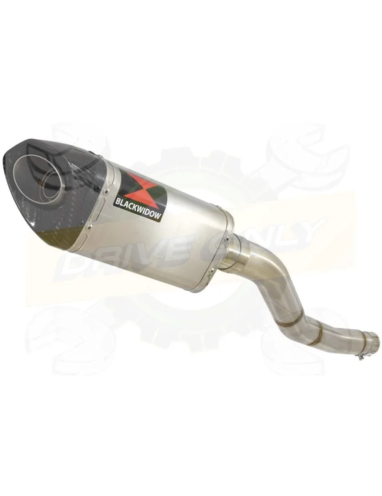 ER-6N ER-6F ER650 2005-11 hi level Tube de raccord + Silencieux Tri Ovale en Inox + Carbone 250mm