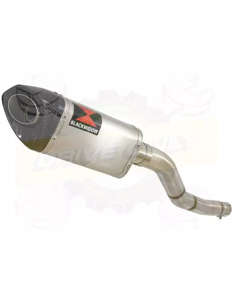 ER-6N ER-6F ER650 2005-11 hi level Tube de raccord + Silencieux Tri Ovale en Inox + Carbone 250mm