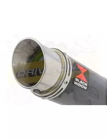 HONDA NT650 NT 650 DEAUVILLE Ligne complète & Silencieux Rond En Carbone 200mm