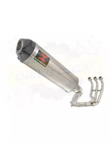 XSR 900 Passage Haut Décatalyseur Ligne complète & Silencieux Ovale en Inox + Canule en Carbone 400mm
