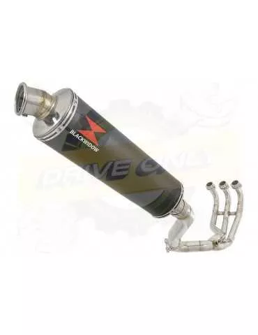 XSR 900 Passage Haut Décatalyseur Ligne complète & Silencieux Rond Noir en Inox 400mm