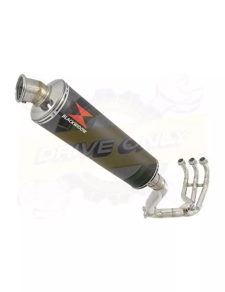 XSR 900 Passage Haut Décatalyseur Ligne complète & Silencieux Rond Noir en Inox 400mm