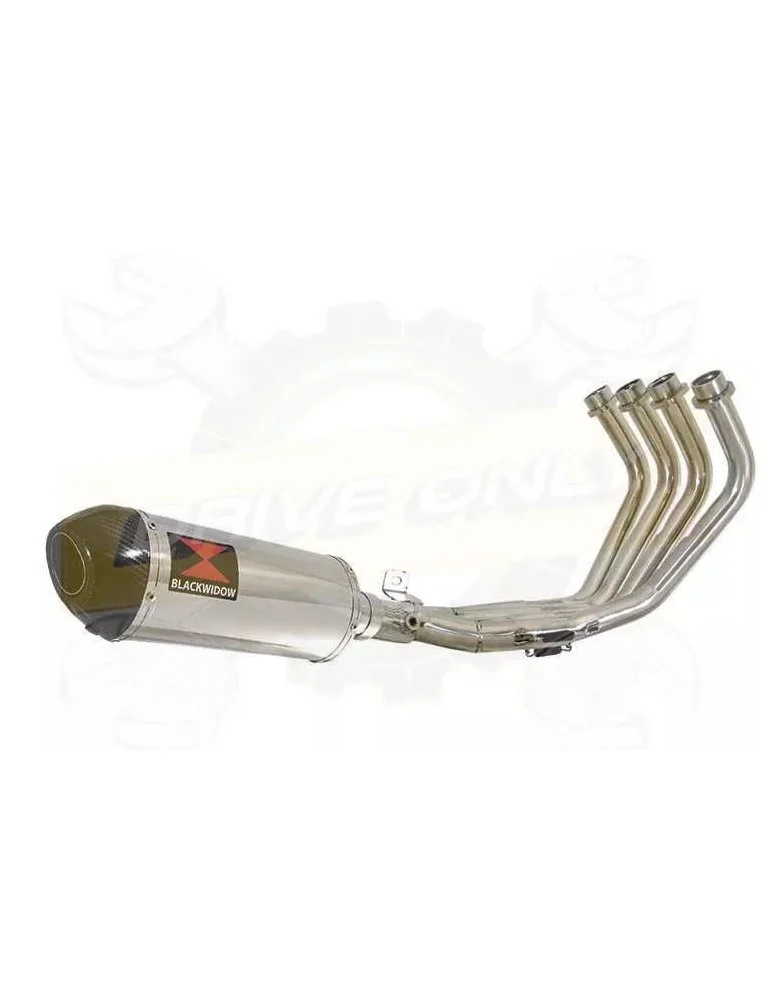 XJ6 Diversion F & N 2009-2015 Passage Bas Décatalyseur Ligne complète & Silencieux Ovale En Inox + Canule en Carbone 300mm