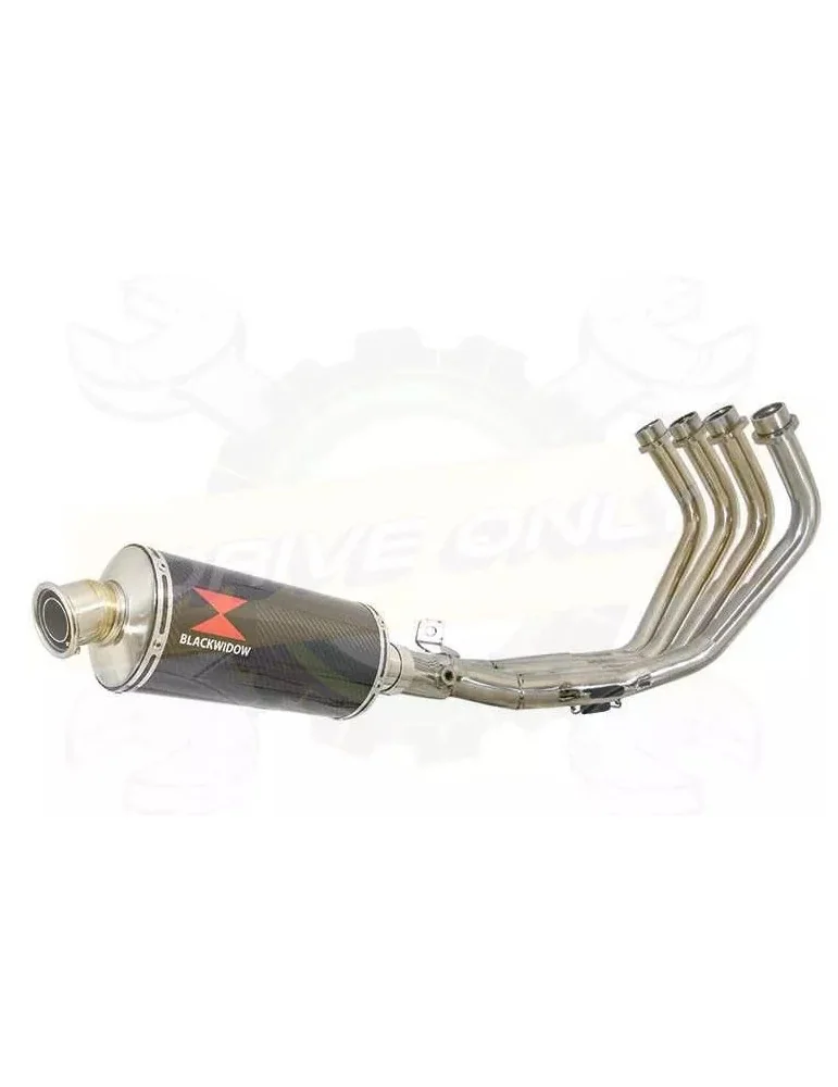 XJ6 Diversion F & N 2009-2015 Passage Bas Décatalyseur Ligne complète & Silencieux Ovale En Carbone 300mm