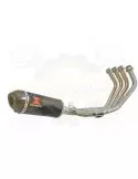 XJ6 Diversion F & N 2009-2015 Passage Bas Décatalyseur Ligne complète & Silencieux Ovale Noir En Inox + Canule En Carbone 300mm