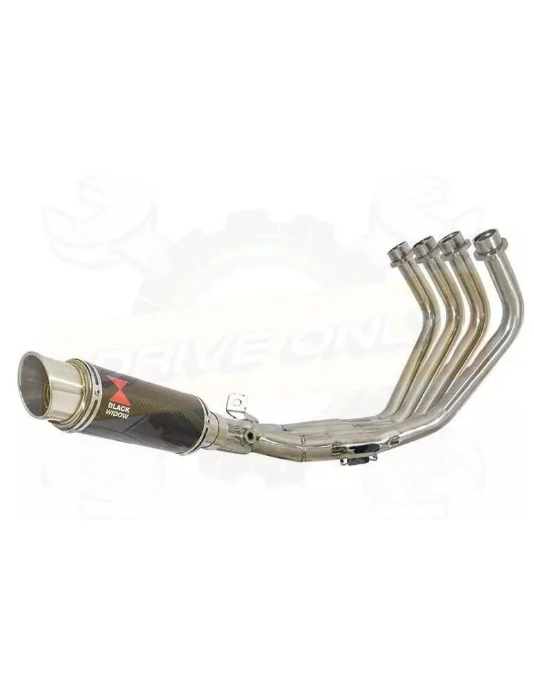 XJ6 Diversion F & N 2009-2015 Passage Bas Décatalyseur Ligne complète & Silencieux GP Rond En Carbone + Canule en Titane 230mm