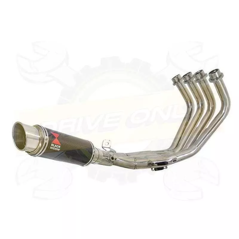 XJ6 Diversion F & N 2009-2015 Passage Bas Décatalyseur Ligne complète & Silencieux GP Rond En Carbone + Canule en Titane 230mm