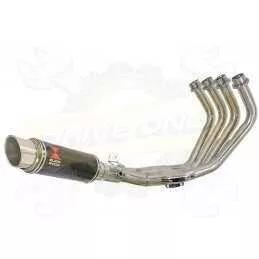 XJ6 Diversion F & N 2009-2015 Passage Bas Décatalyseur Ligne complète & Silencieux GP Rond En Carbone 230mm