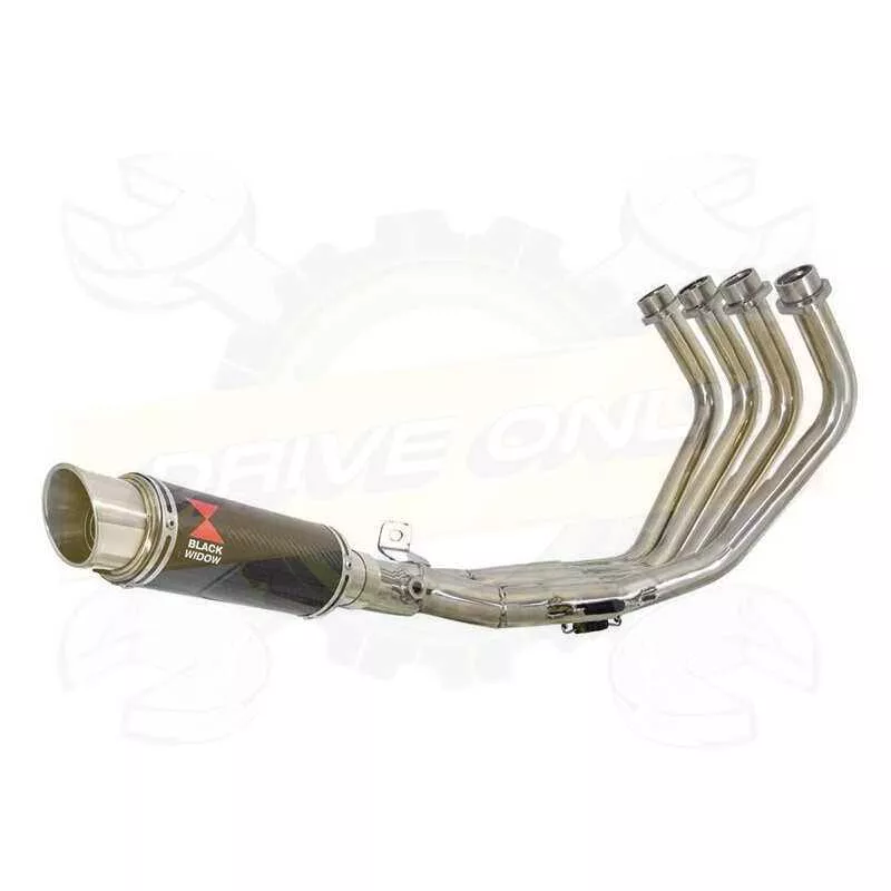 XJ6 Diversion F & N 2009-2015 Passage Bas Décatalyseur Ligne complète & Silencieux GP Rond En Carbone 230mm