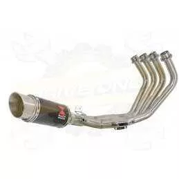 XJ6 Diversion F & N 2009-2015 Passage Bas Décatalyseur Ligne complète & Silencieux Rond En Carbone 200mm