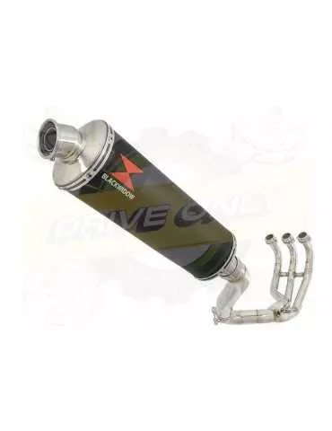 XSR 900 Passage Haut Décatalyseur Ligne complète & Silencieux Ovale Noir en Inox 400mm