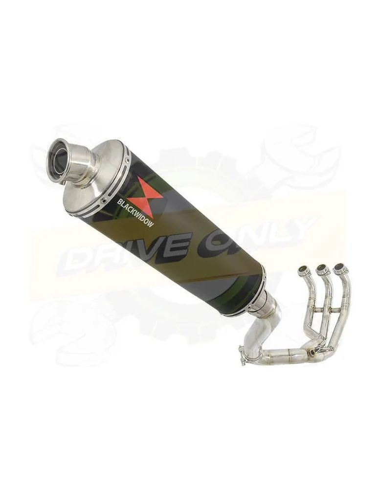 XSR 900 Passage Haut Décatalyseur Ligne complète & Silencieux Ovale Noir en Inox 400mm