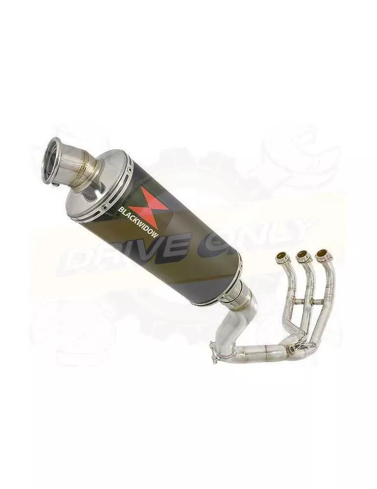 XSR 900 Passage Haut Décatalyseur Ligne complète & Silencieux Rond Noir en Inox 300mm