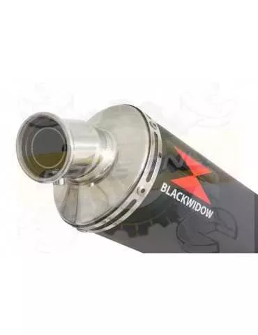 XSR 900 Passage Haut Décatalyseur Ligne complète & Silencieux Rond Noir en Inox 300mm