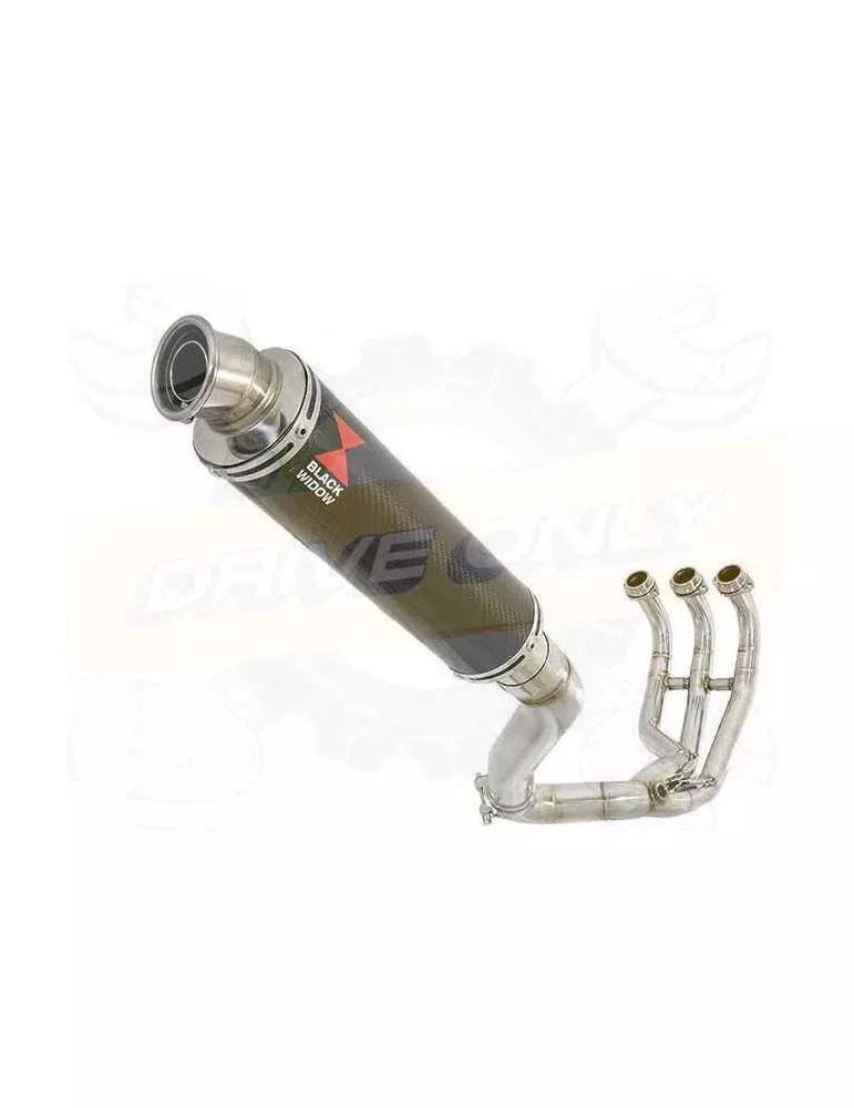 XSR 900 Passage Haut Décatalyseur Ligne complète & Silencieux Rond en Carbone 350mm
