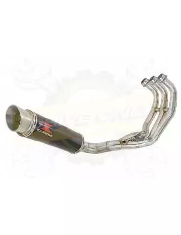 XSR 900 Passage Bas Décatalyseur Ligne complète & Silencieux ​​​​​​​Rond GP Style en Carbone 360mm