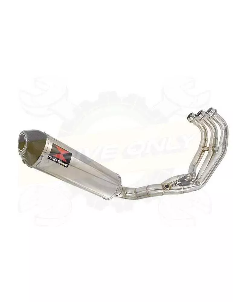 XSR 900 Passage Bas Décatalyseur Ligne complète & Silencieux Ovale en Inox + Canule en Carbone 400mm