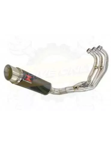 XSR 900 Passage Bas Décatalyseur Ligne complète & Silencieux Rond GP Style Noir en Inox 360mm