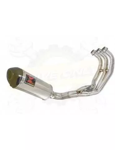 XSR 900 Passage Bas Décatalyseur Ligne complète & Silencieux Ovale en Inox + Canule en Carbone 300mm