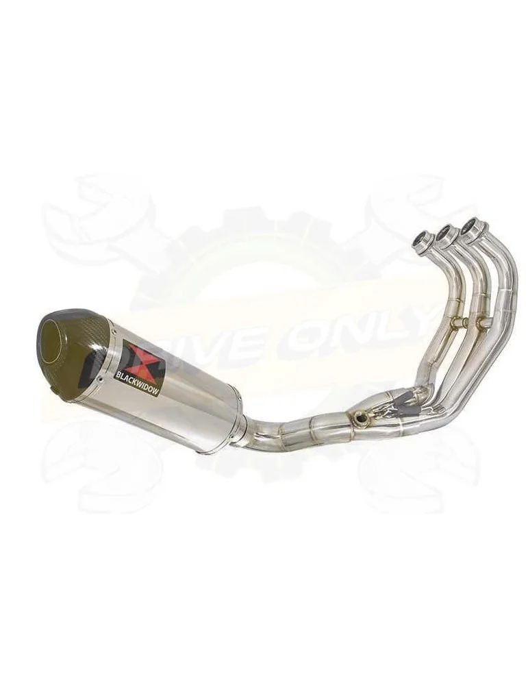 XSR 900 Passage Bas Décatalyseur Ligne complète & Silencieux Ovale en Inox + Canule en Carbone 300mm