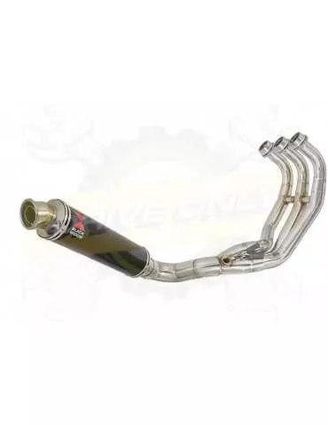 XSR 900 Passage Bas Décatalyseur Ligne complète & Silencieux Rond Noir en Inox 350mm