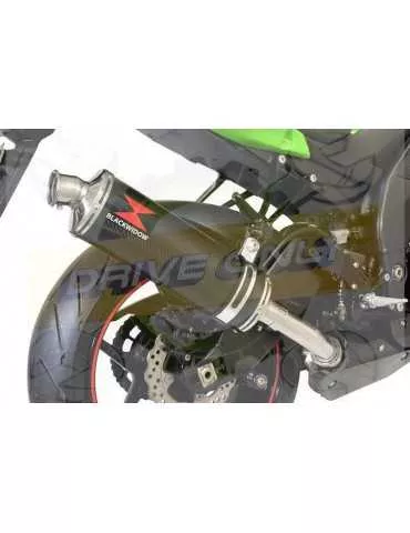 ZX10R ZX10-R E8F E9F E10F 08 09 10 Tube de raccord & Silencieux Ovale En Carbone 400mm