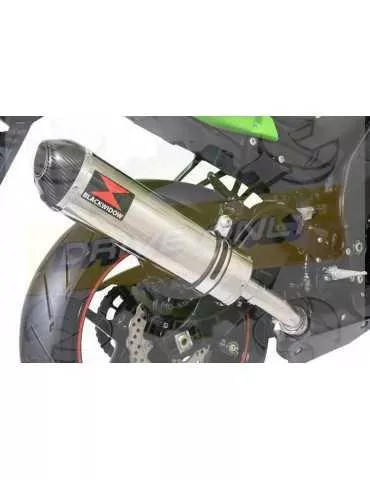 ZX10R ZX10-R E8F E9F E10F 08 09 10 Tube de raccord & Silencieux Ovale En Inox + Canule En Carbone 400mm