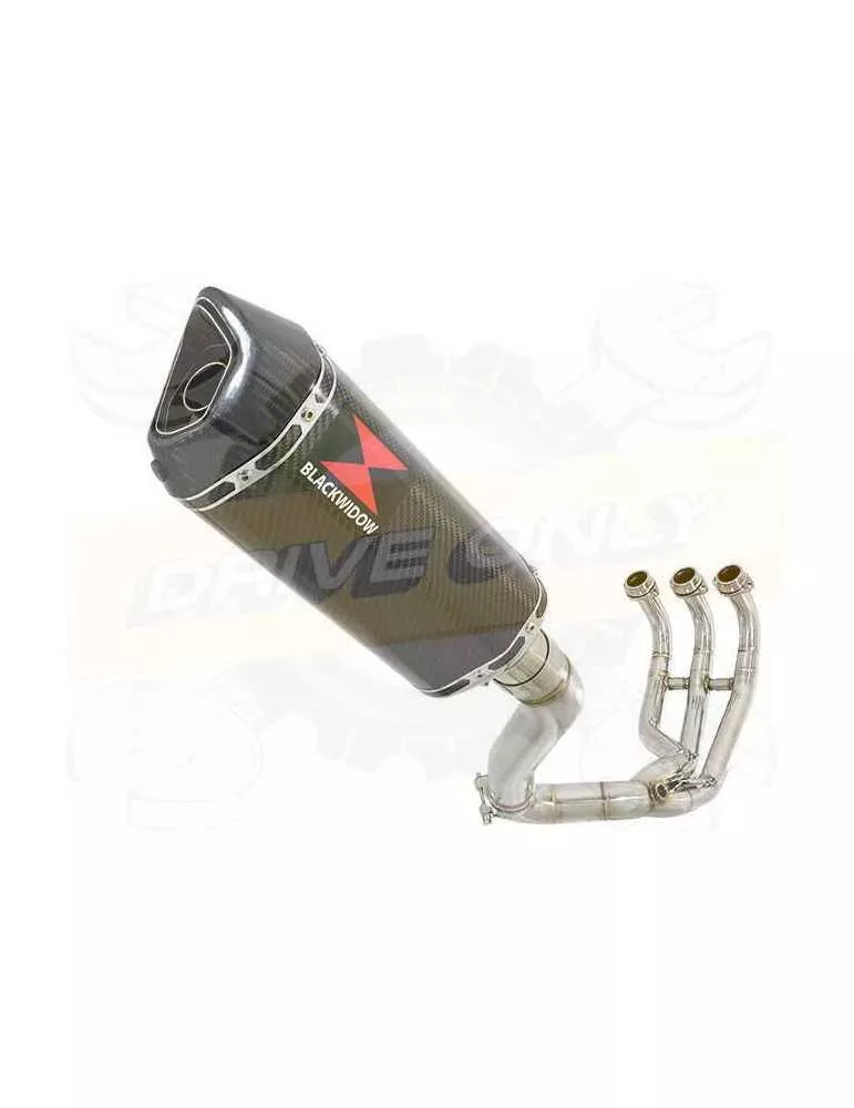 XSR 900 Passage Haut Décatalyseur Ligne complète & Silencieux Hexagonale en Carbone 300mm
