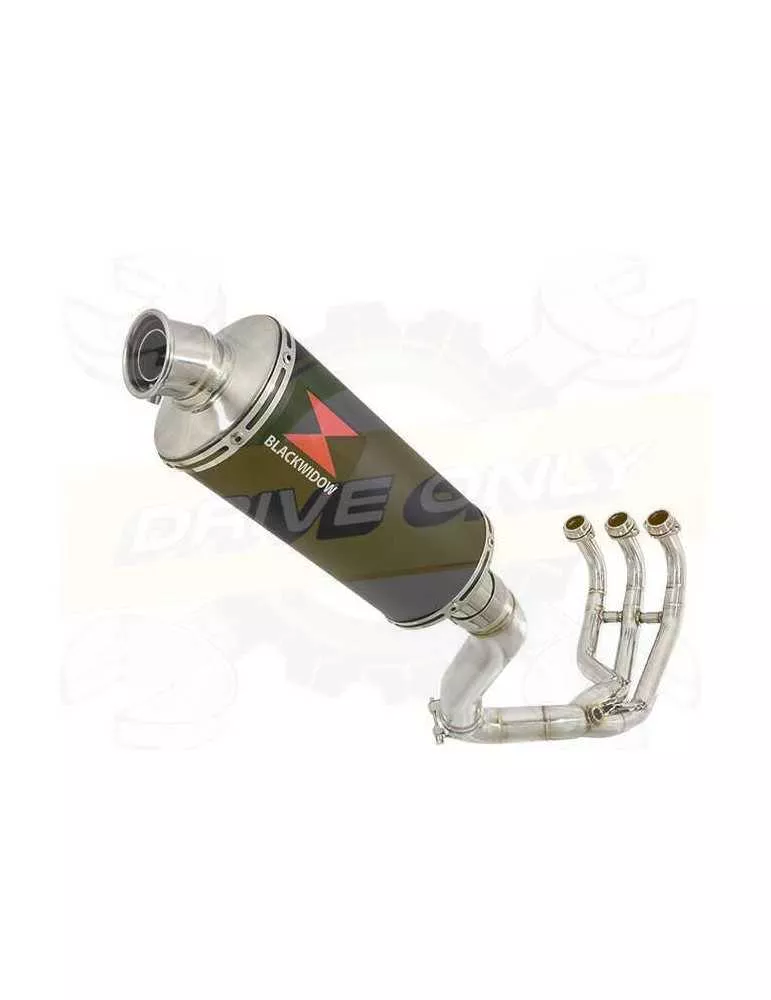 XSR 900 Passage Haut Décatalyseur Ligne complète & Silencieux Ovale Noir en Inox 300mm