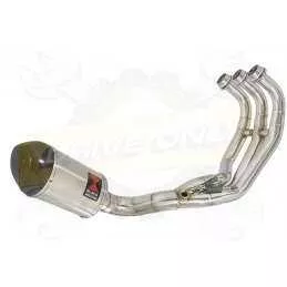 MT-09 Tracer 2013-2021  Low Level De-cat Exhaust System with 200mm Oval Stainless Steel Silencer + Carbon Tip