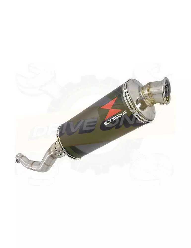 WR 125 R/X 2009/2018 Tube de raccord et Silencieux Rond Noir En Inox 300mm