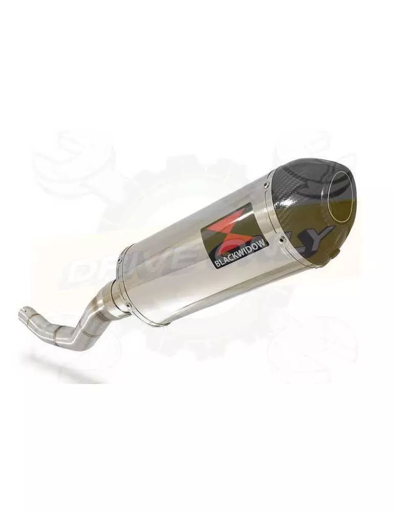 WR 125 R/X 2009/2018 Tube de raccord et Silencieux Ovale En Inox + Canule En Carbone 300mm