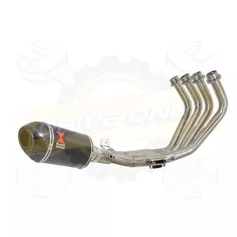 XJ6 Diversion F & N 2009-2015 Passage Bas Décatalyseur Ligne complète & Silencieux Ovale En Carbone 200mm