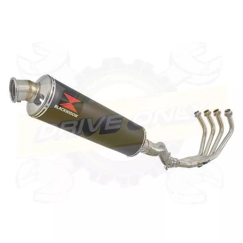 XJ6 Diversion F & N 2009-2015 Passage Haut Décatalyseur Ligne complète & Silencieux Rond Noir En Inox 400mm