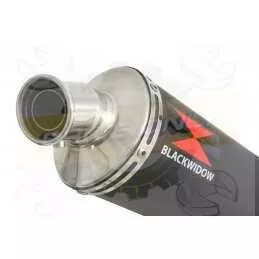 XJ6 Diversion F & N 2009-2015 Passage Haut Décatalyseur Ligne complète & Silencieux Rond Noir En Inox 400mm