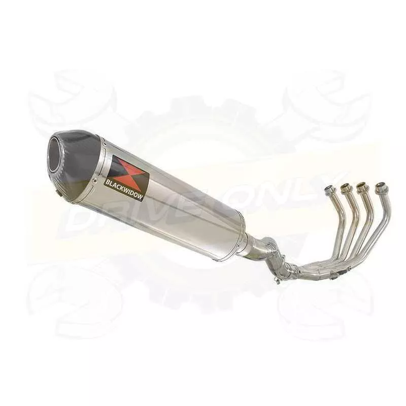 XJ6 Diversion F & N 2009-2015 Passage Haut Décatalyseur Ligne complète & Silencieux Ovale En Inox + Canule En Carbone 400mm