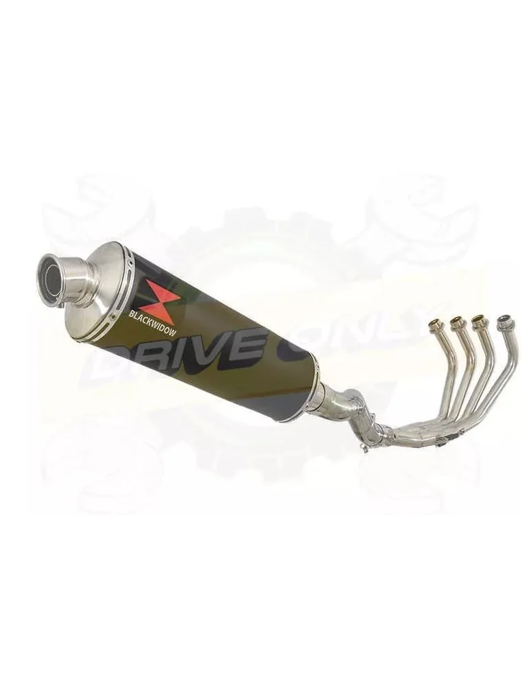 XJ6 Diversion F & N 2009-2015 Passage Haut Décatalyseur Ligne complète & Silencieux Ovale Noir En Inox 400mm