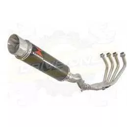 XJ6 Diversion F & N 2009-2015 Passage Haut Décatalyseur Ligne complète & Silencieux GP Rond En Carbone 360mm