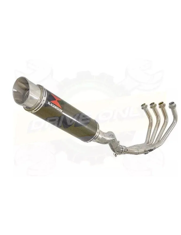 XJ6 Diversion F & N 2009-2015 Passage Haut Décatalyseur Ligne complète & Silencieux GP Rond En Carbone 360mm