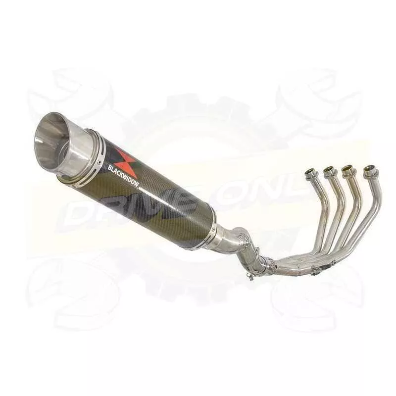 XJ6 Diversion F & N 2009-2015 Passage Haut Décatalyseur Ligne complète & Silencieux GP Rond En Carbone 360mm