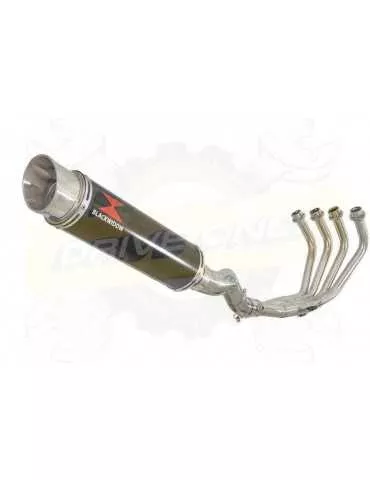 XJ6 Diversion F & N 2009-2015 Passage Haut Décatalyseur Ligne complète & Silencieux Rond GP Style Noir En Inox 360mm