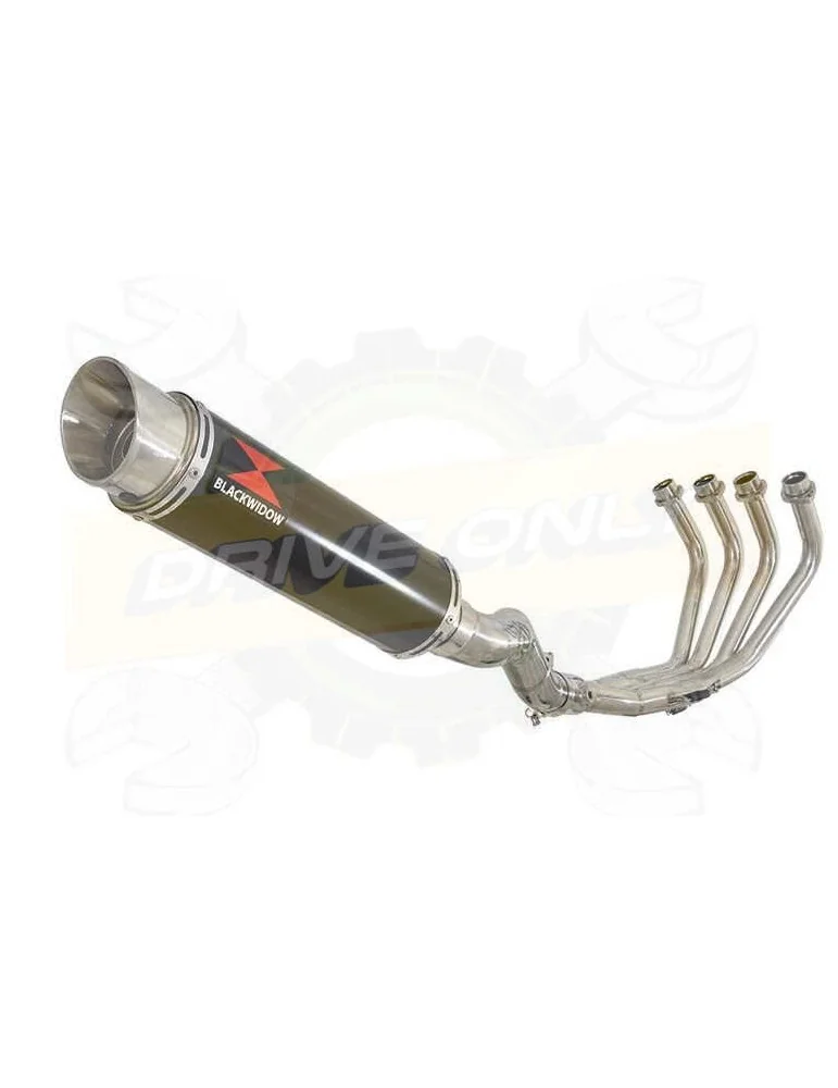 XJ6 Diversion F & N 2009-2015 Passage Haut Décatalyseur Ligne complète & Silencieux Rond GP Style Noir En Inox 360mm